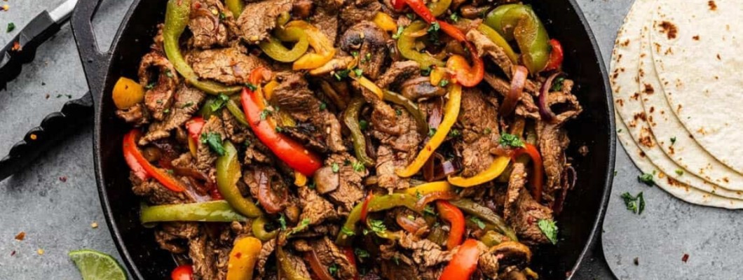Фахитас с телешко за 20 минути в Чугунен тиган