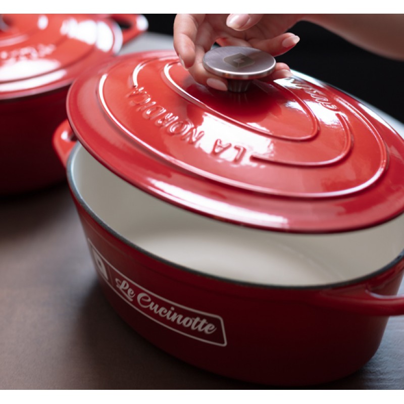 Емайлирана чугунена тенджера La Nordica, овална, Ф29 | Чугуненa тенджерa |  |