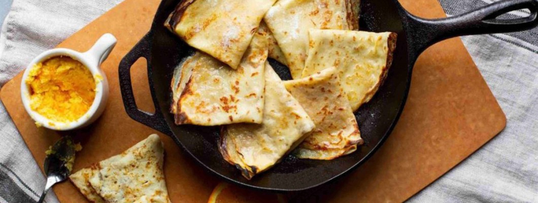 Палачинки с портокаловo масло и бренди